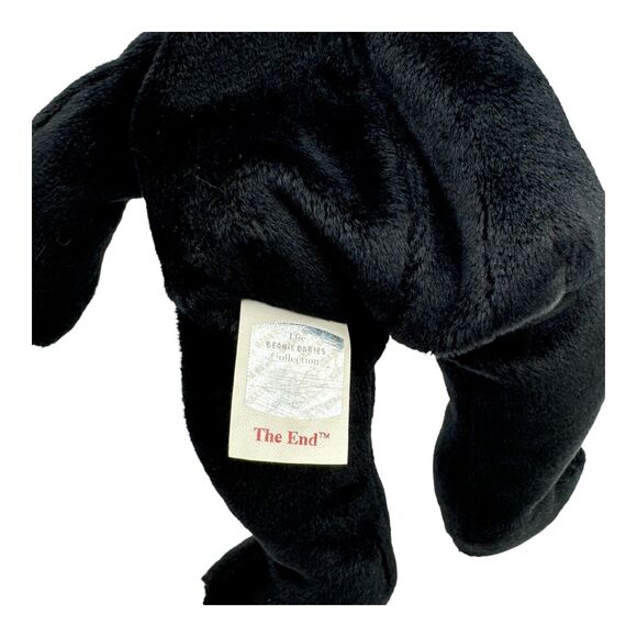 Ty Beanie Baby Babies THE END Plush Black Teddy Bear RETIRED Stuffed Toy Animal - Picture 5 of 11